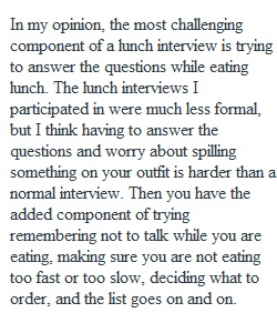 Navigating The Lunch Interview